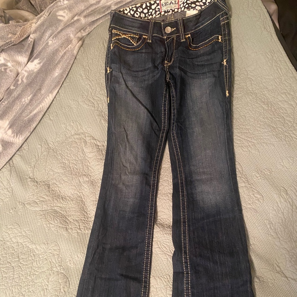 Ariat Blue Boot Cut Jeans with Vintage Wash
